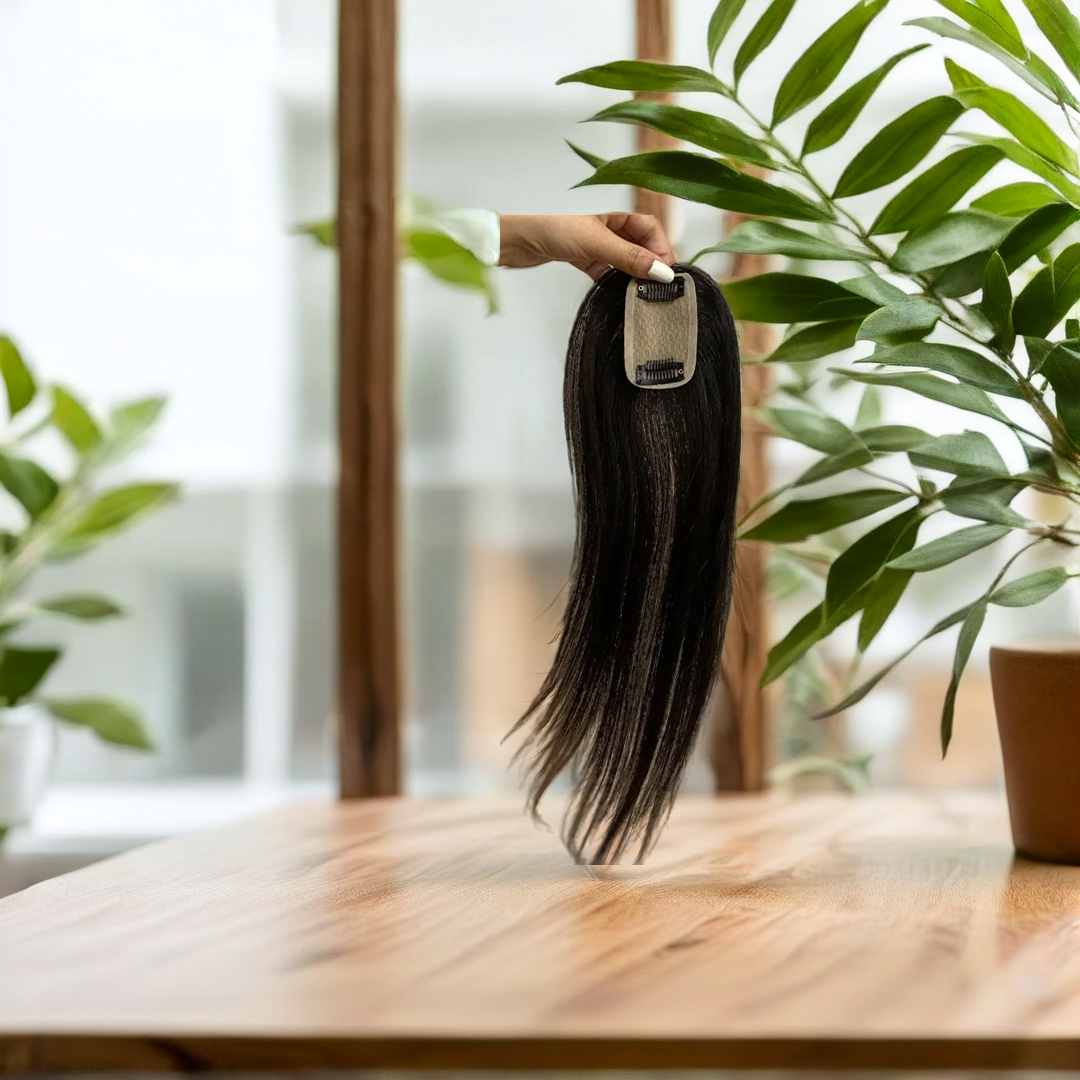 Small Scalp Topper Hair Extensions For Women | Silk base & 100% Human Hair