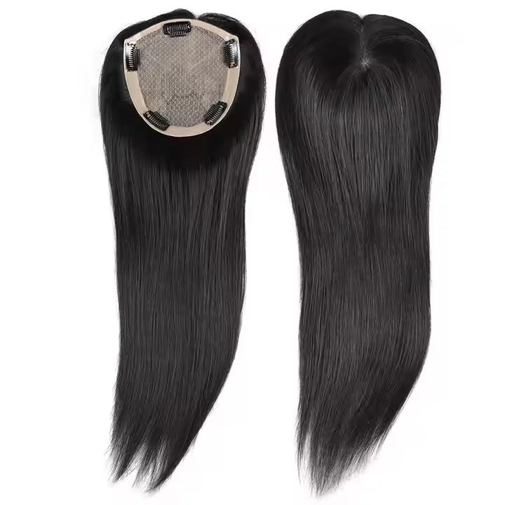 Medium Scalp Topper Hair Extensions For Women | Silk base & 100% Human Hair (Copy)