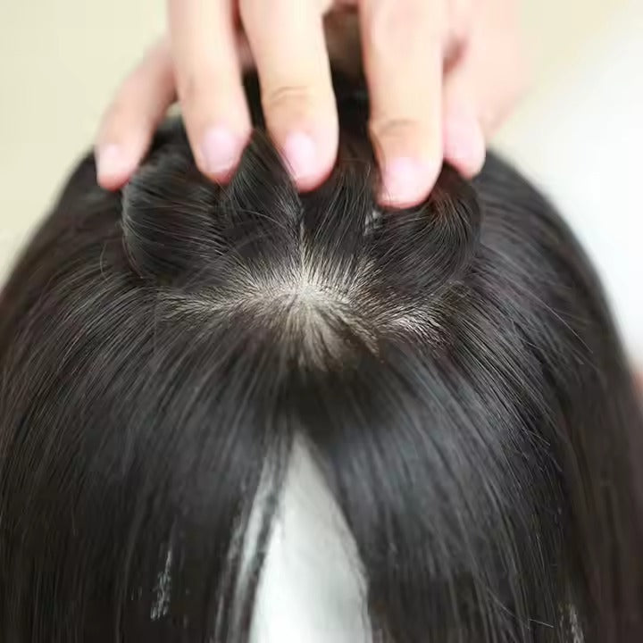 Small Scalp Topper Hair Extensions For Women | Silk base & 100% Human Hair